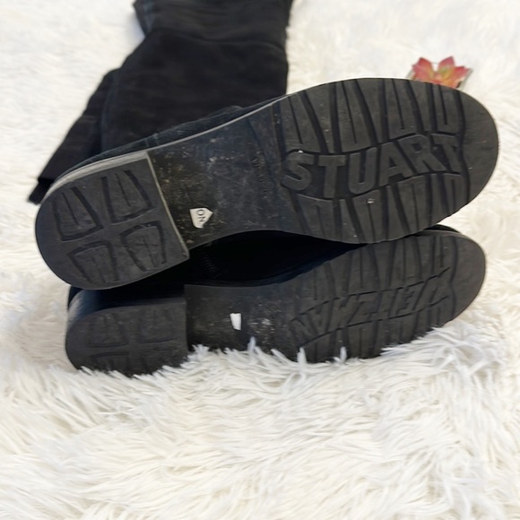 Stuart Weitzman Black Suede Over the Knee Foldover Boots women’s 6 - Picture 7 of 12